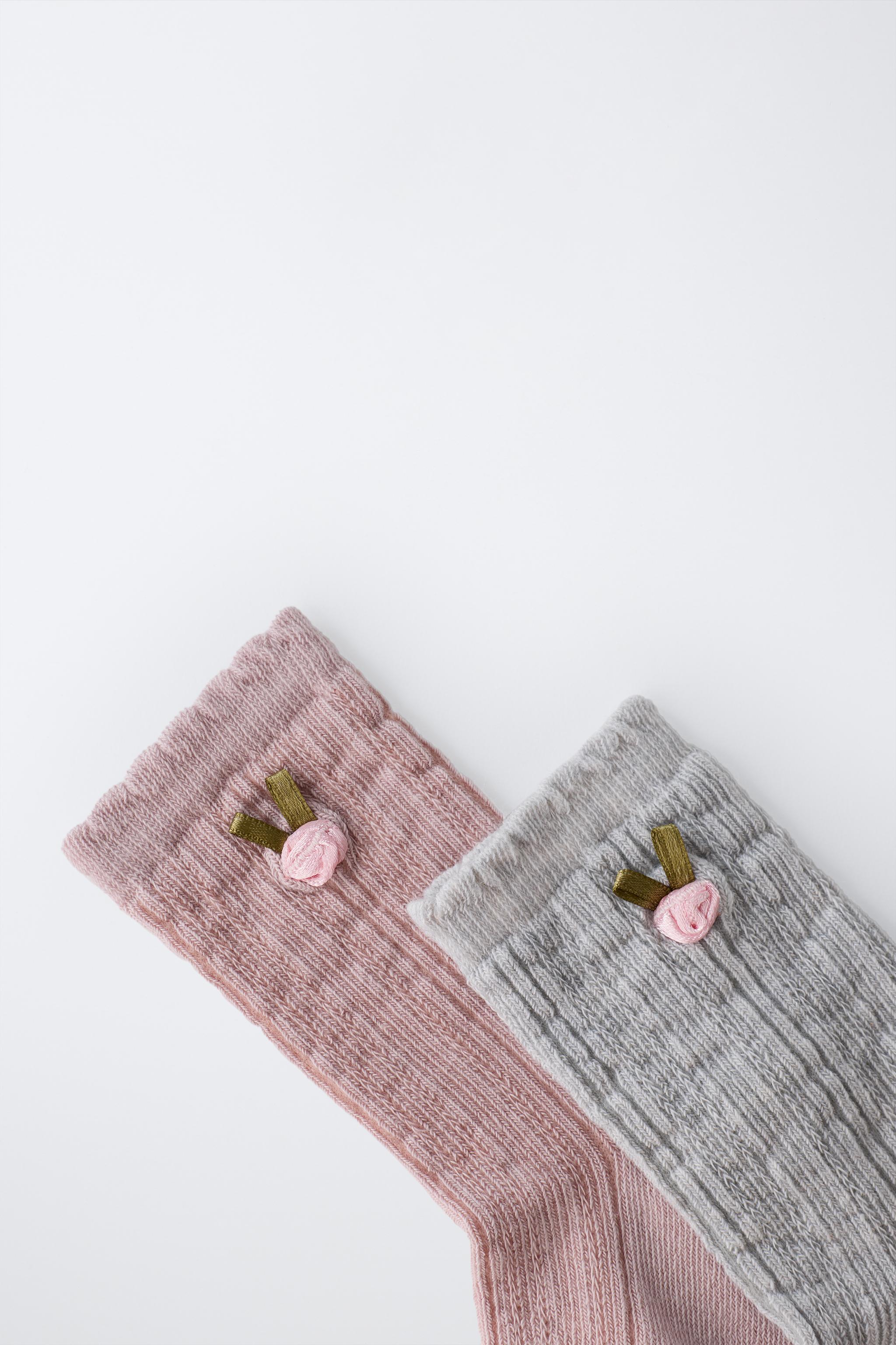 FLORAL CREW SOCKS TWO-PACK